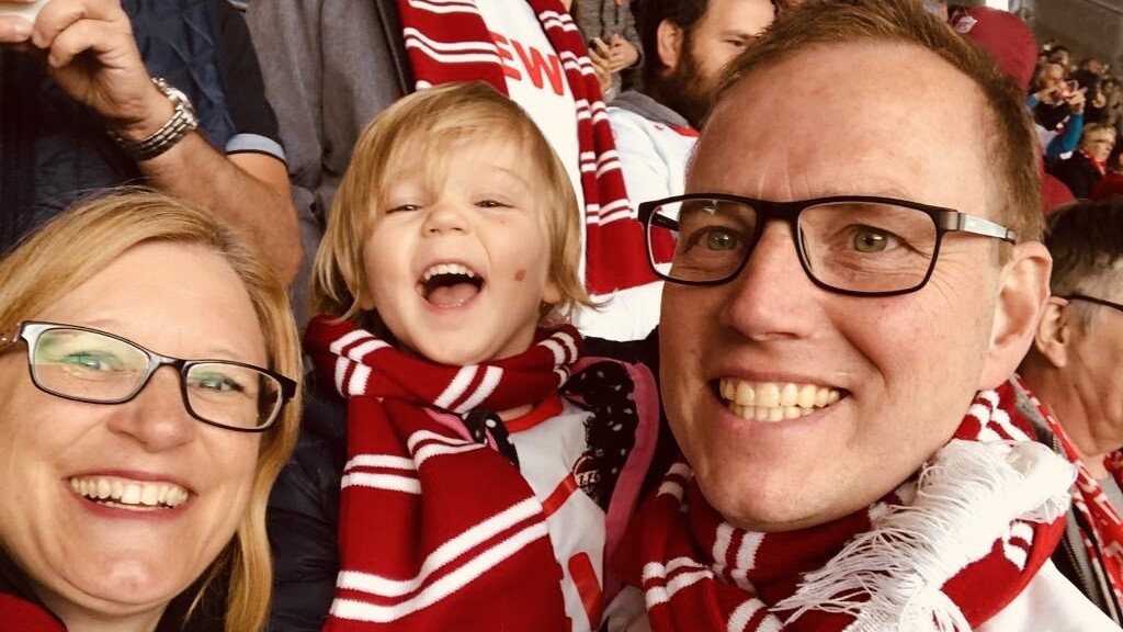 Familie Mangold beim Aufstieg des 1. FC Köln 2019